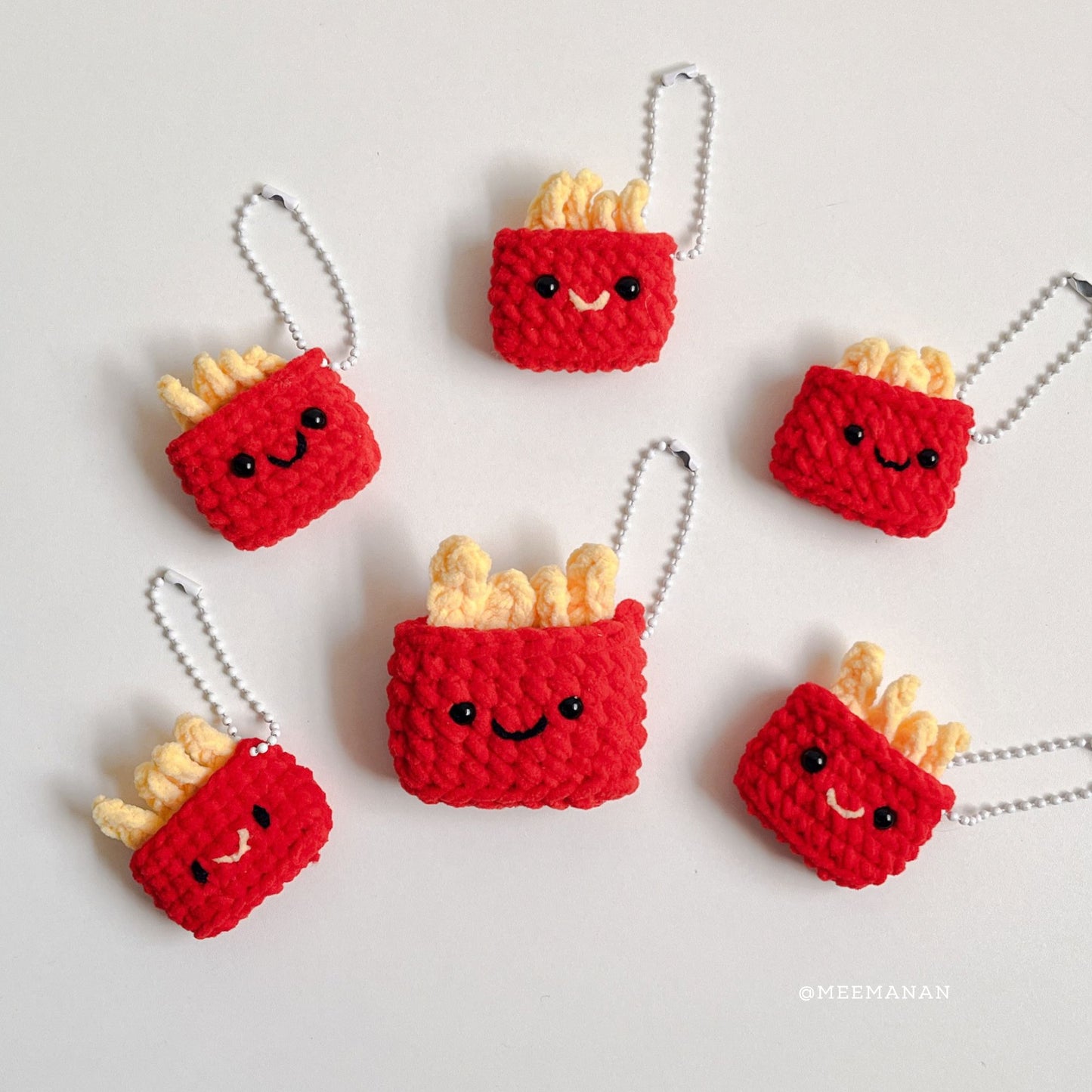Beer Phone Pouch & Fries Keychain Crochet Pattern PDF