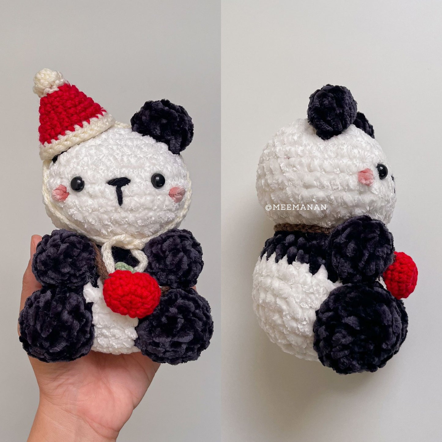 Crochet Panda Amigurumi - Handmade Plush Toy