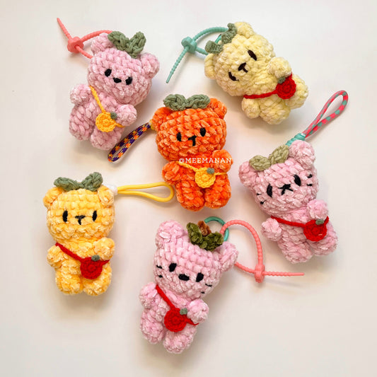 Sweet Gummy Friends Crochet Keychain