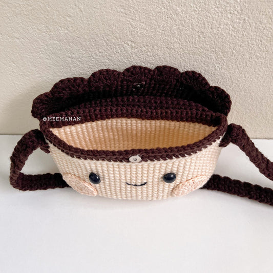 Pudding Crochet Bag - Handmade Crossbody Purse