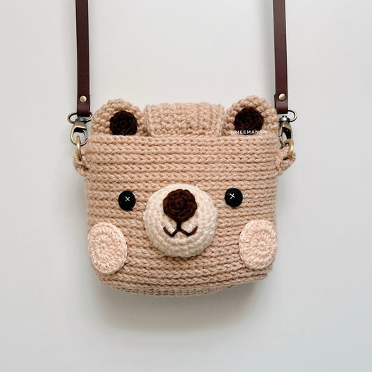 MADE TO ORDER / Crochet Fuji Instax Case - Bear