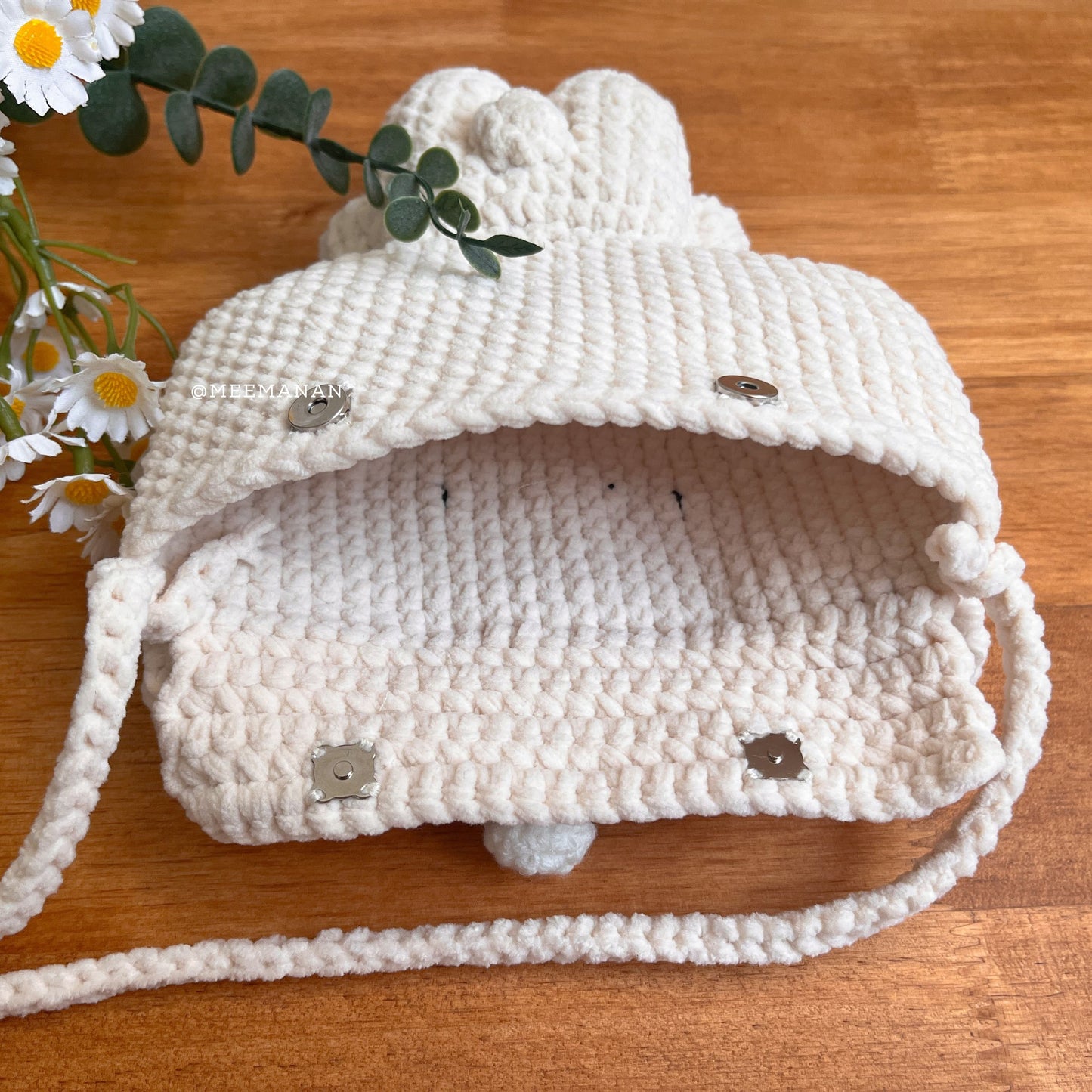Crochet Bear Mini Bag - Handmade Cute Crossbody Purse