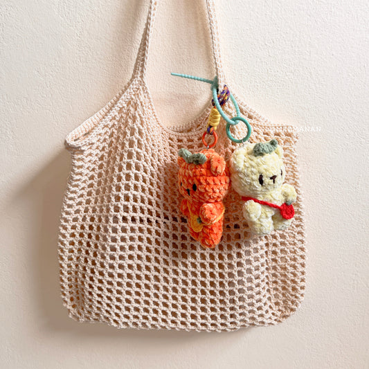 Sweet Gummy Friends Crochet Keychain