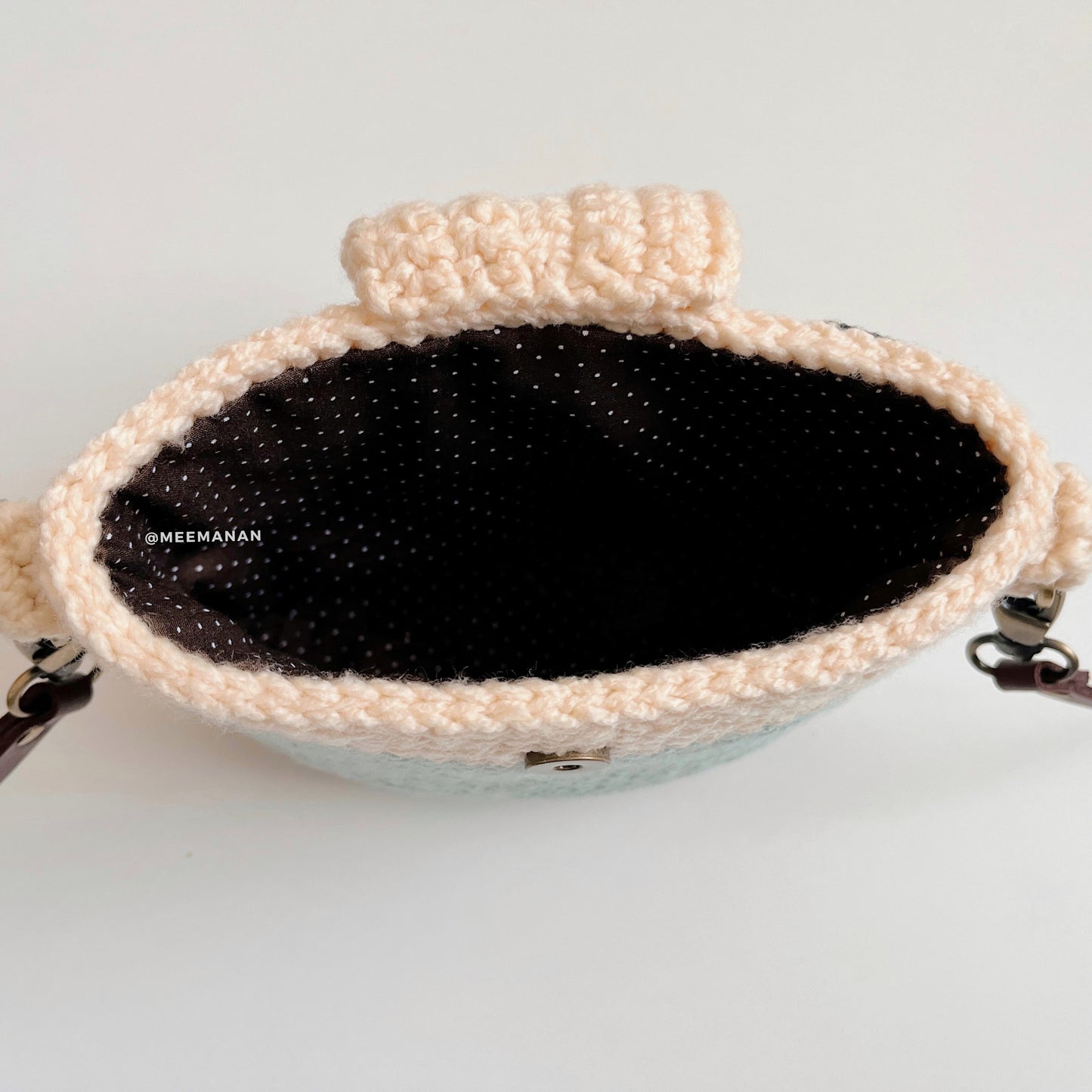 MADE TO ORDER / Crochet Fuji Instax Case - Mint Camera