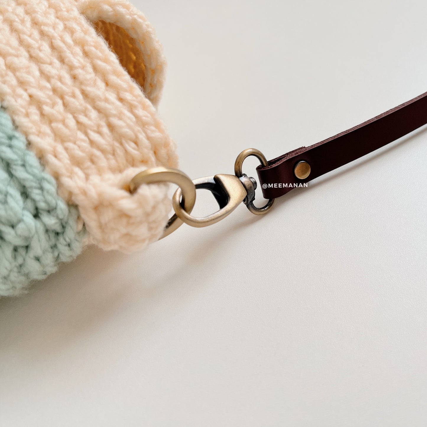 MADE TO ORDER / Crochet Fuji Instax Case - Mint Camera