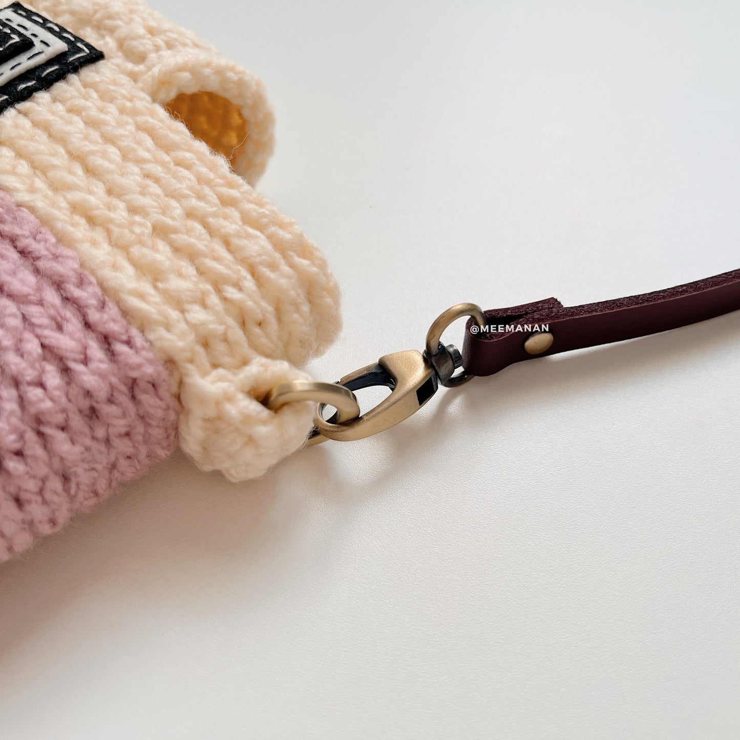 MADE TO ORDER / Crochet Fuji Instax Case - Pink Camera