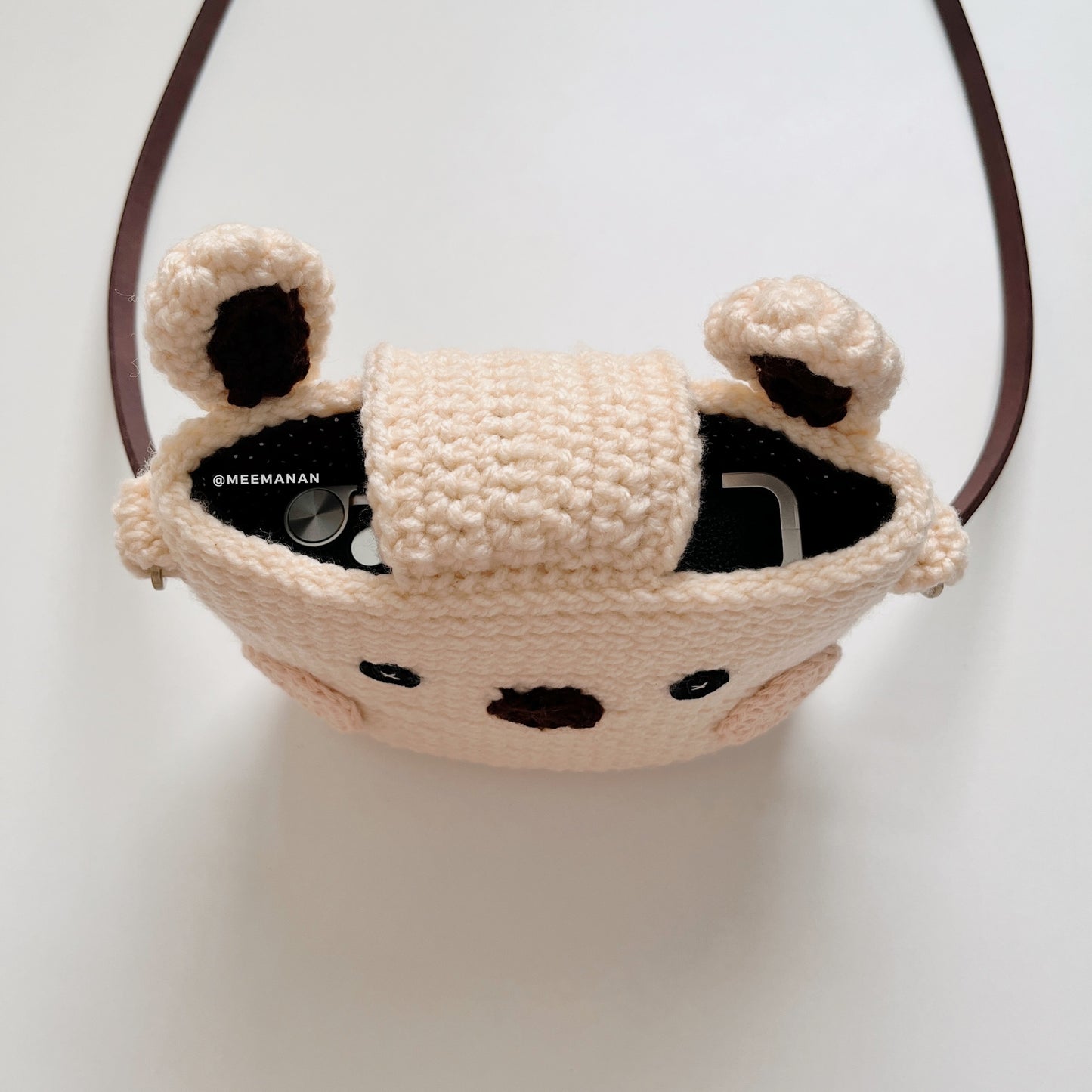 MADE TO ORDER / Crochet Fuji Instax Case - Rabbit