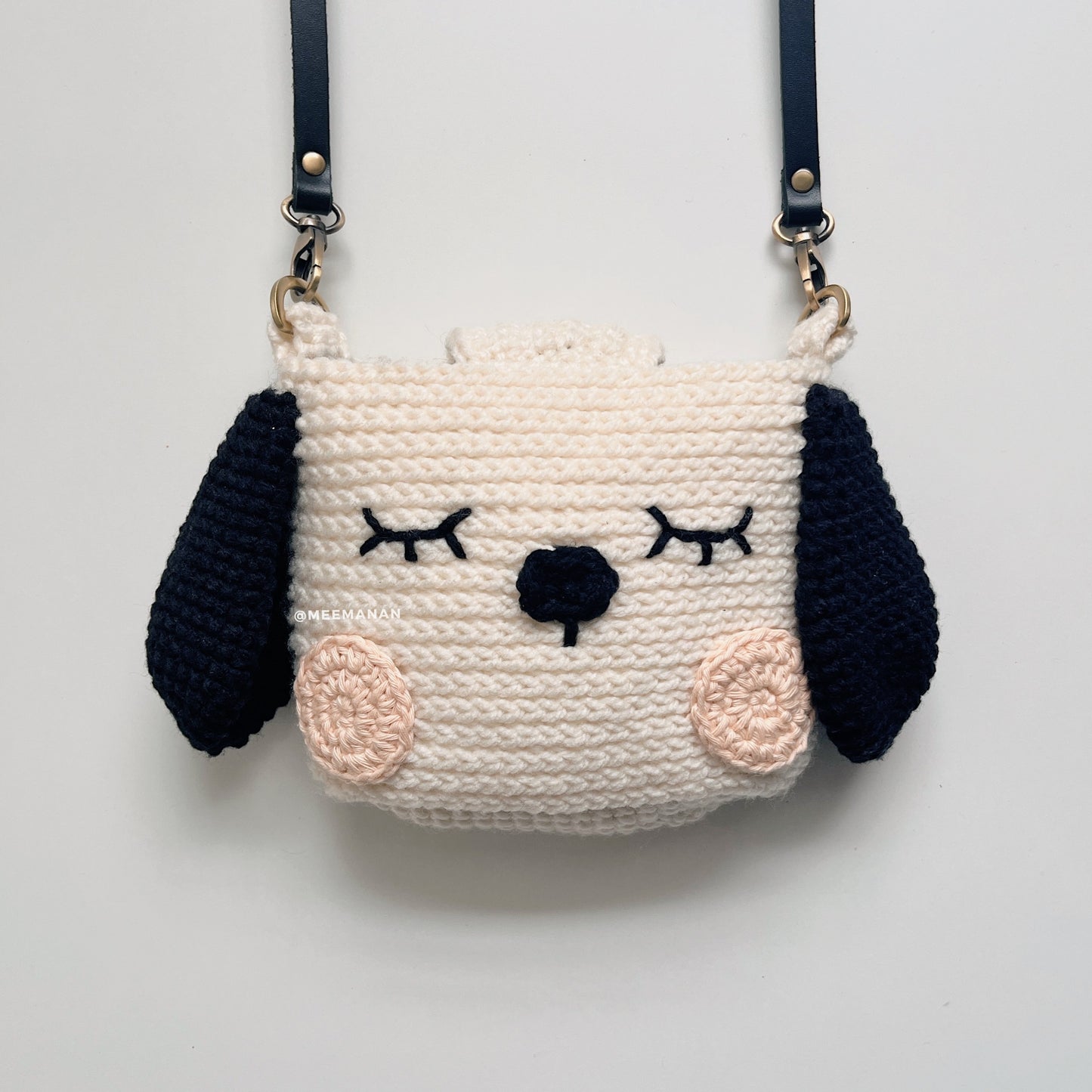 MADE TO ORDER / Crochet Fuji Instax Case - Dog