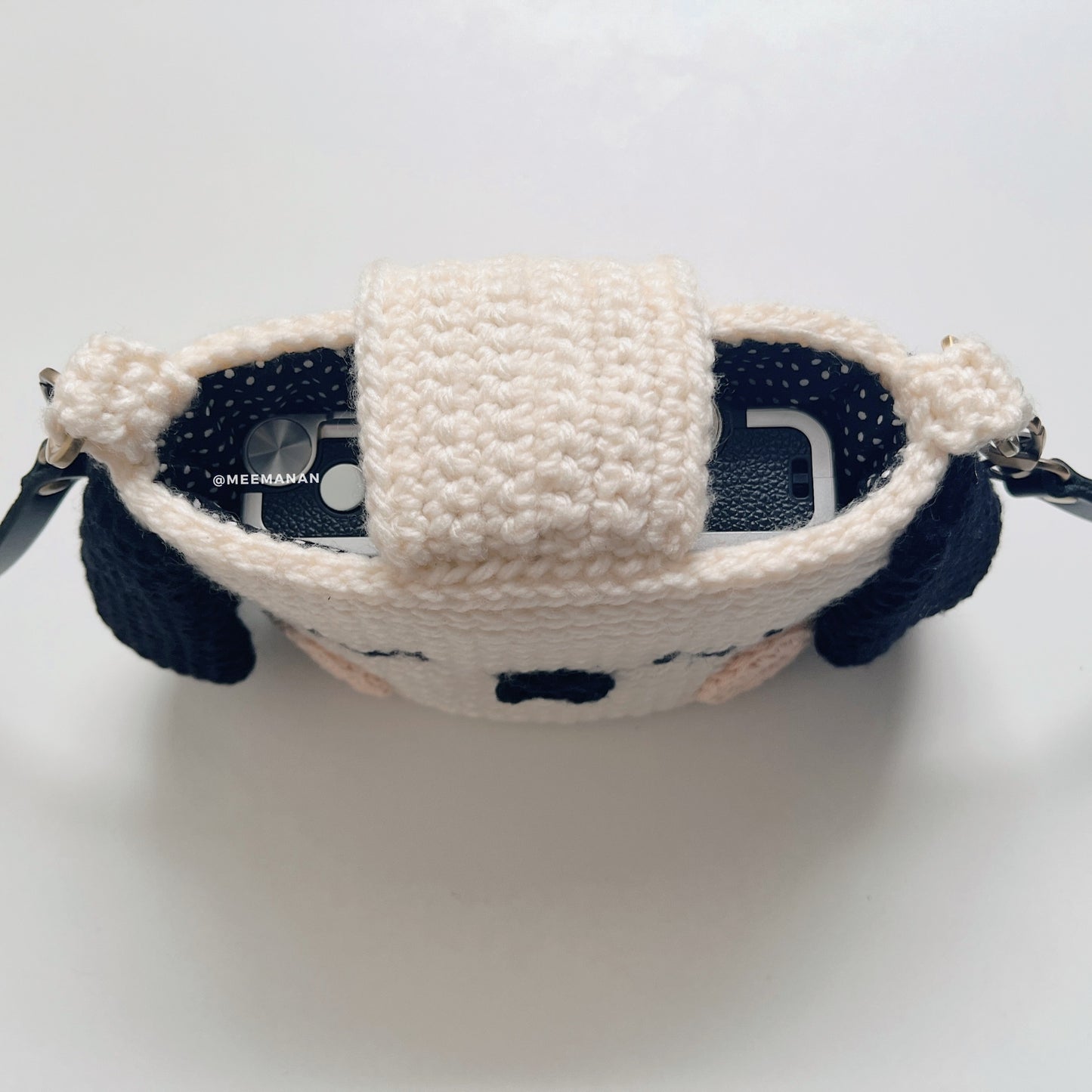 MADE TO ORDER / Crochet Fuji Instax Case - Dog