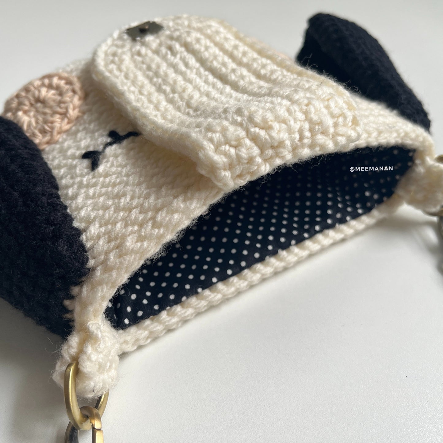 MADE TO ORDER / Crochet Fuji Instax Case - Dog