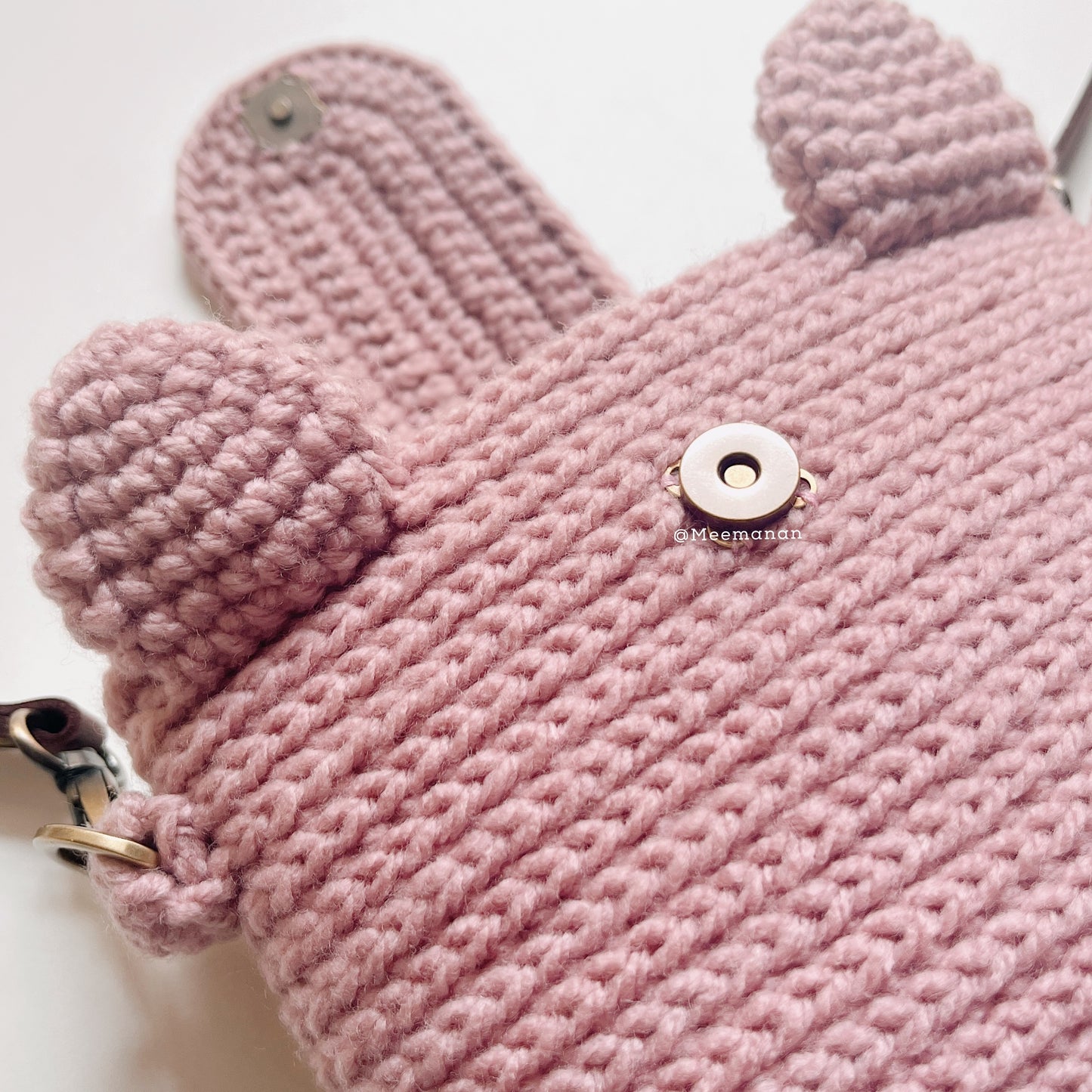 MADE TO ORDER / Crochet Fuji Instax Case - Pig