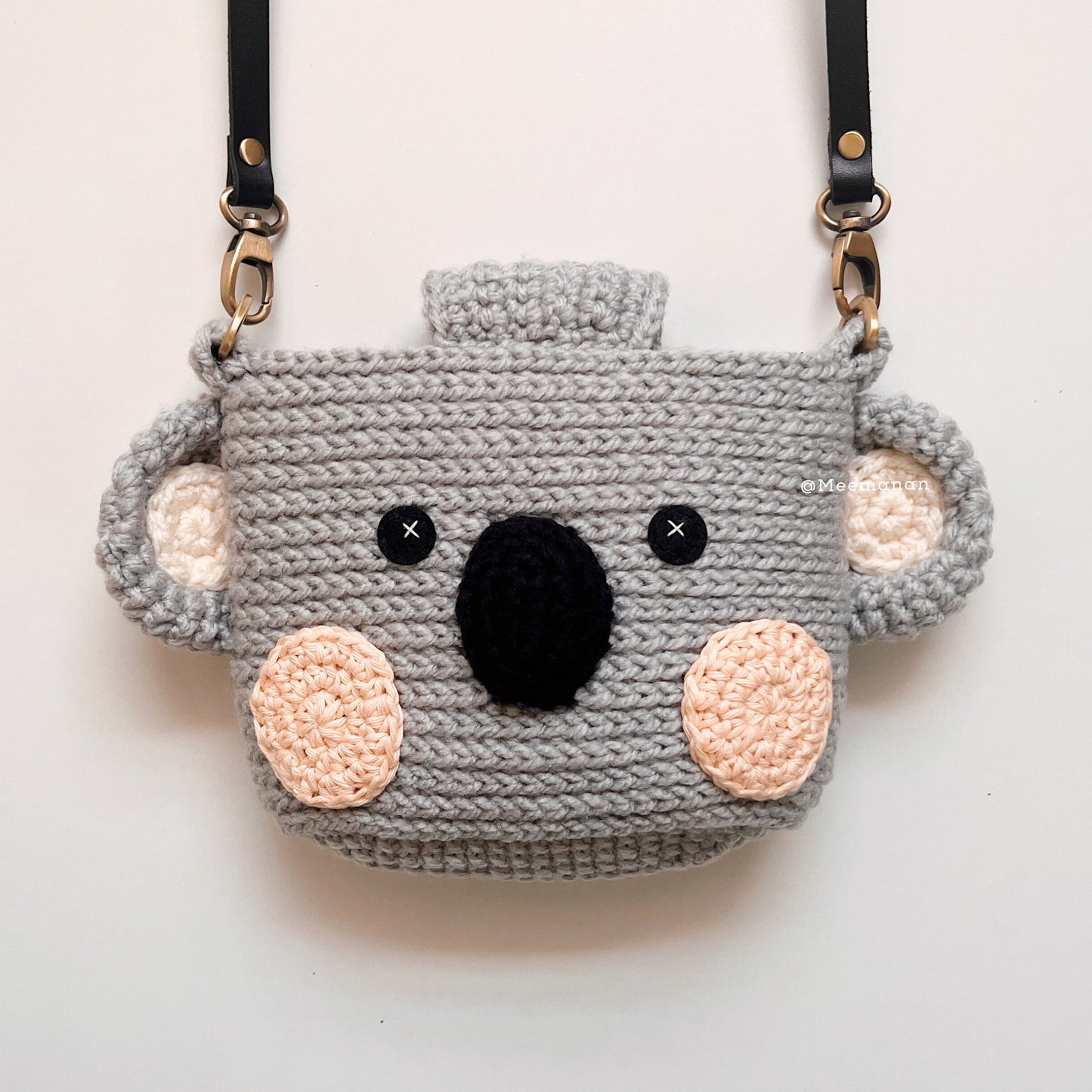 MADE TO ORDER / Crochet Fuji Instax Case - Koala