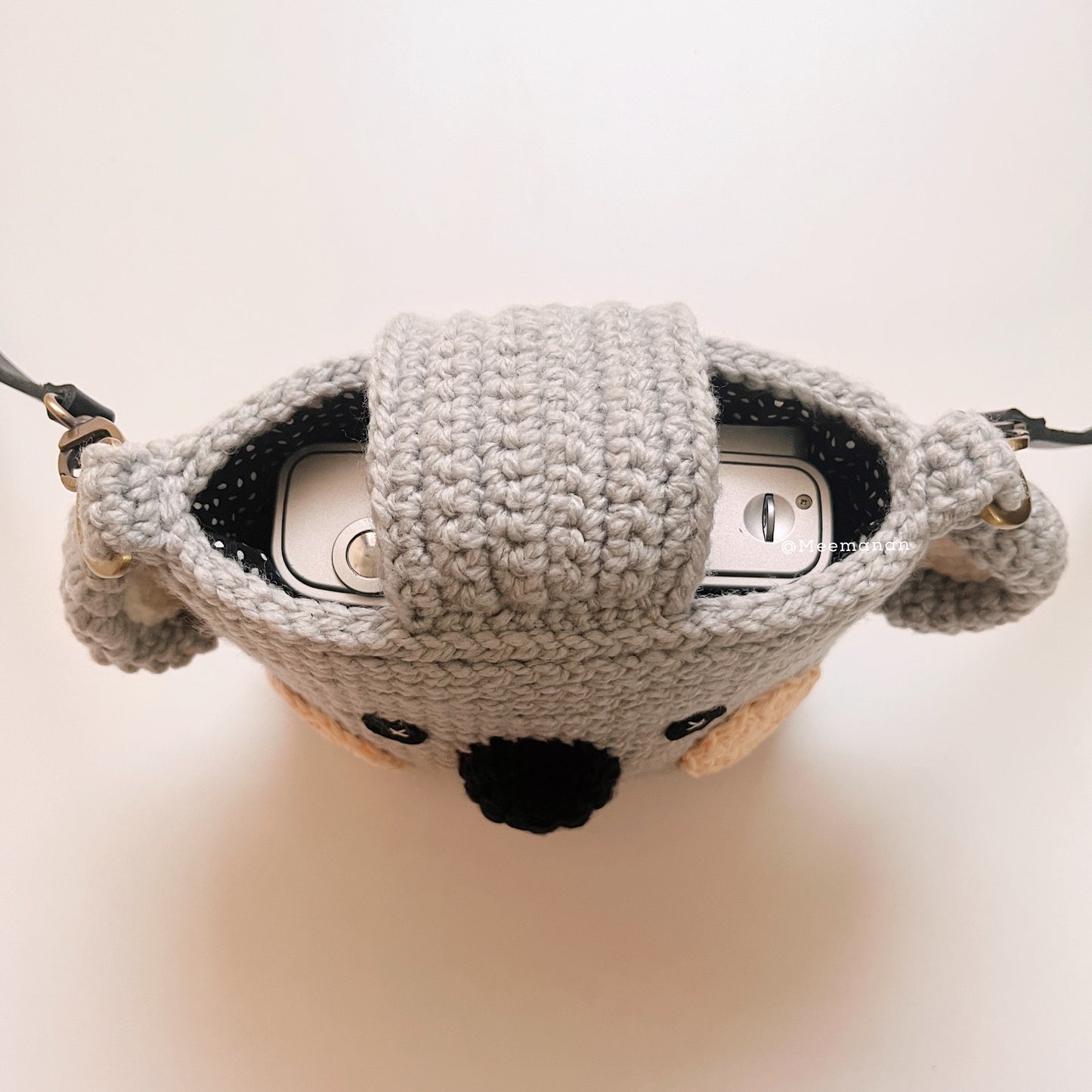 MADE TO ORDER / Crochet Fuji Instax Case - Koala