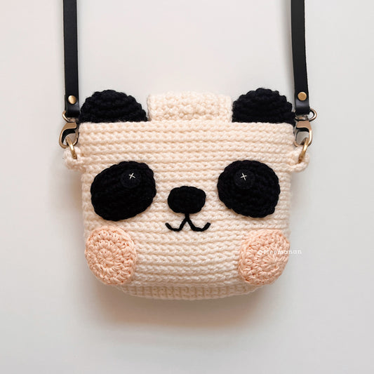 MADE TO ORDER / Crochet Fuji Instax Case - Panda