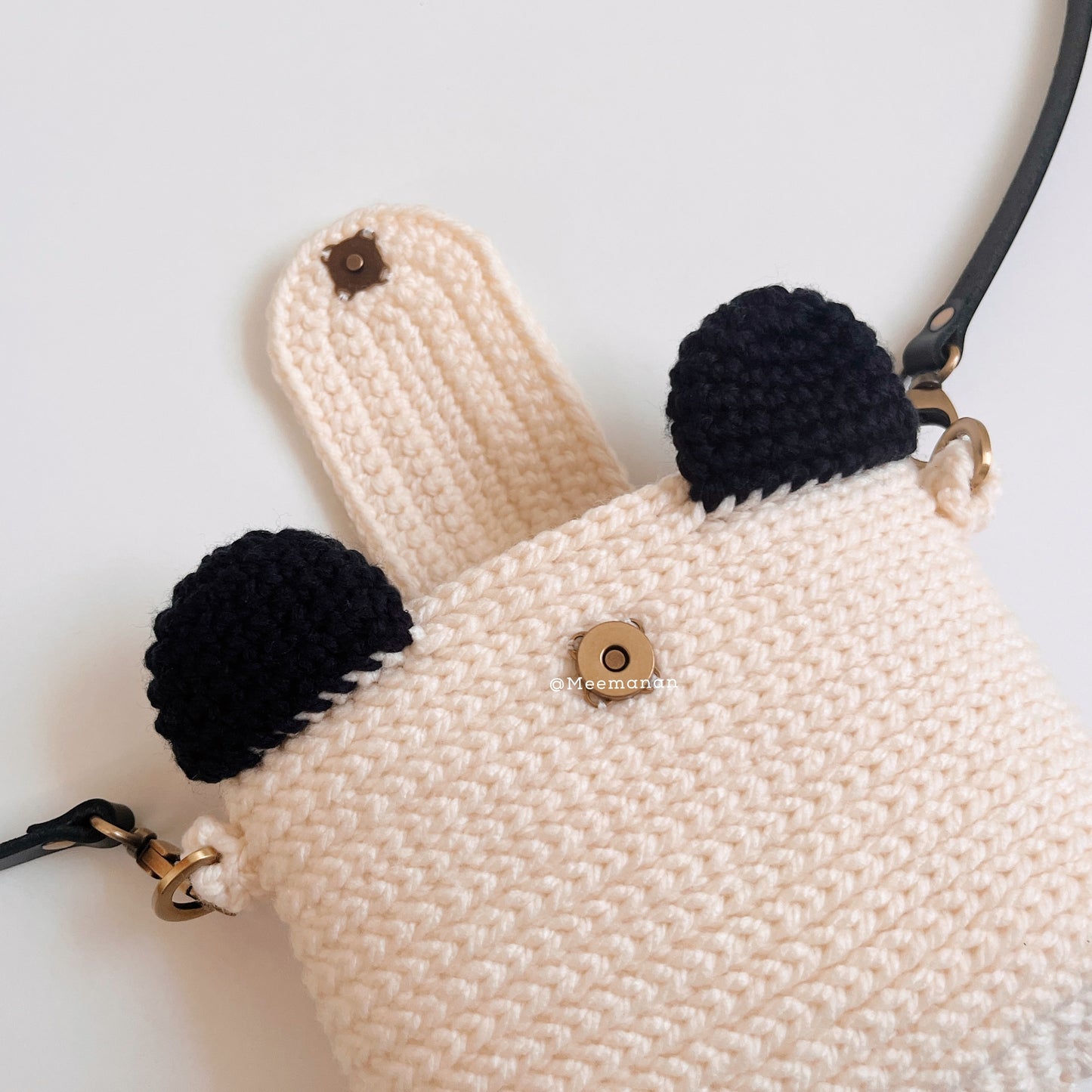 MADE TO ORDER / Crochet Fuji Instax Case - Panda