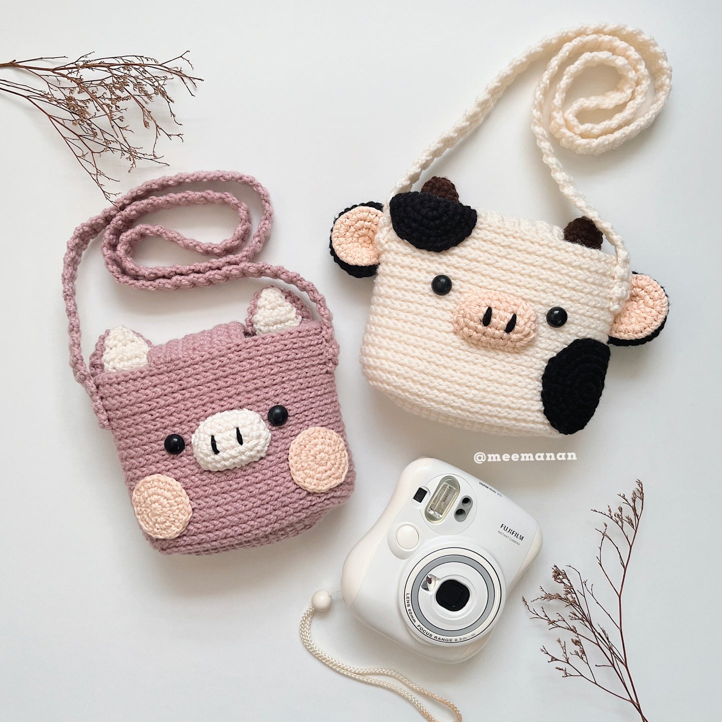 Pattern Fuji Instax Case | Pig & Cow