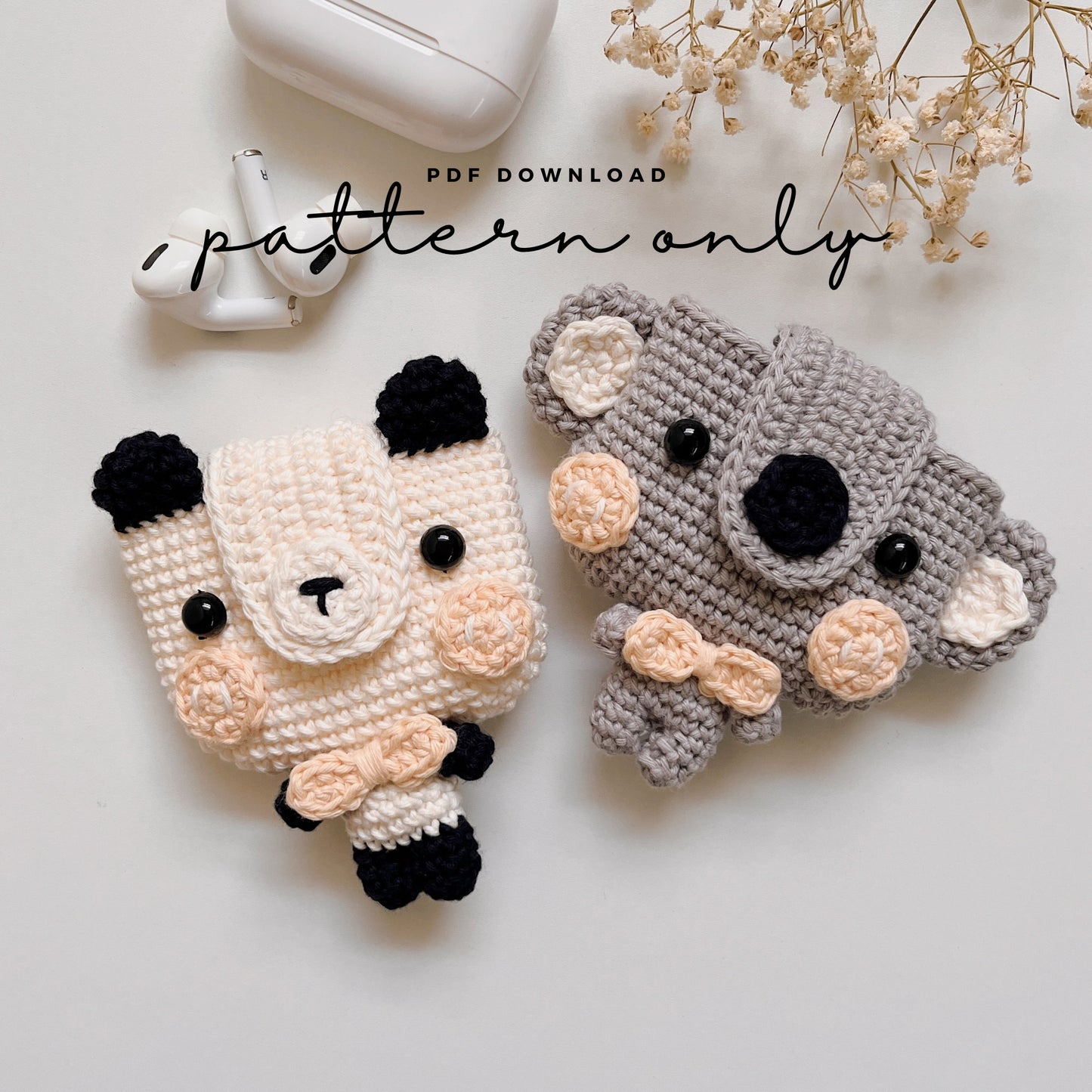 Pattern EarPods Pouch | Koala & Panda
