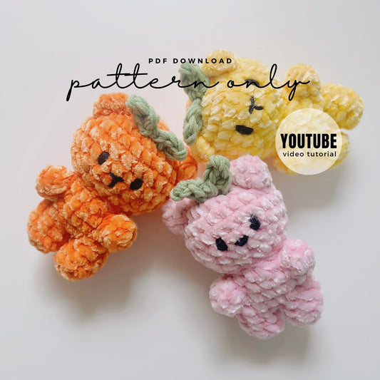 YOUTUBE + Pattern Gummy Bear Doll & Keychain