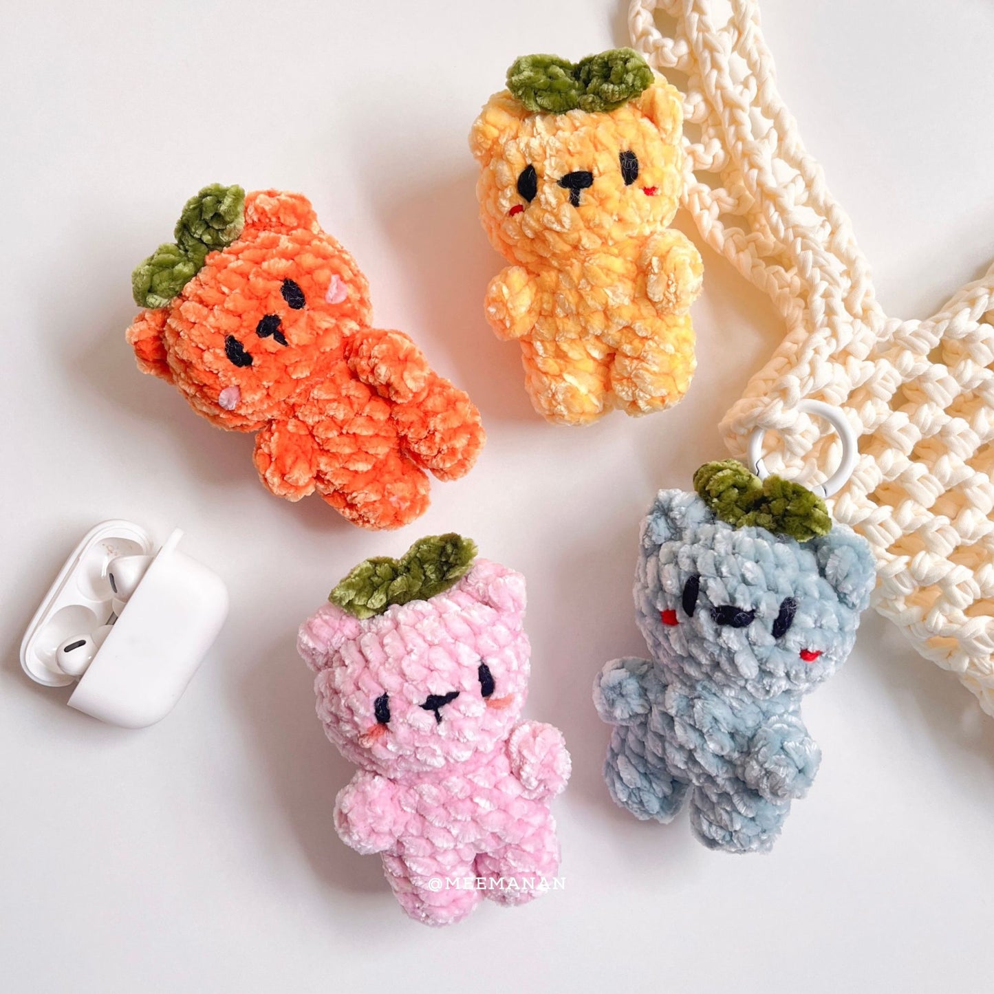 YOUTUBE + Pattern Gummy Bear Doll & Keychain