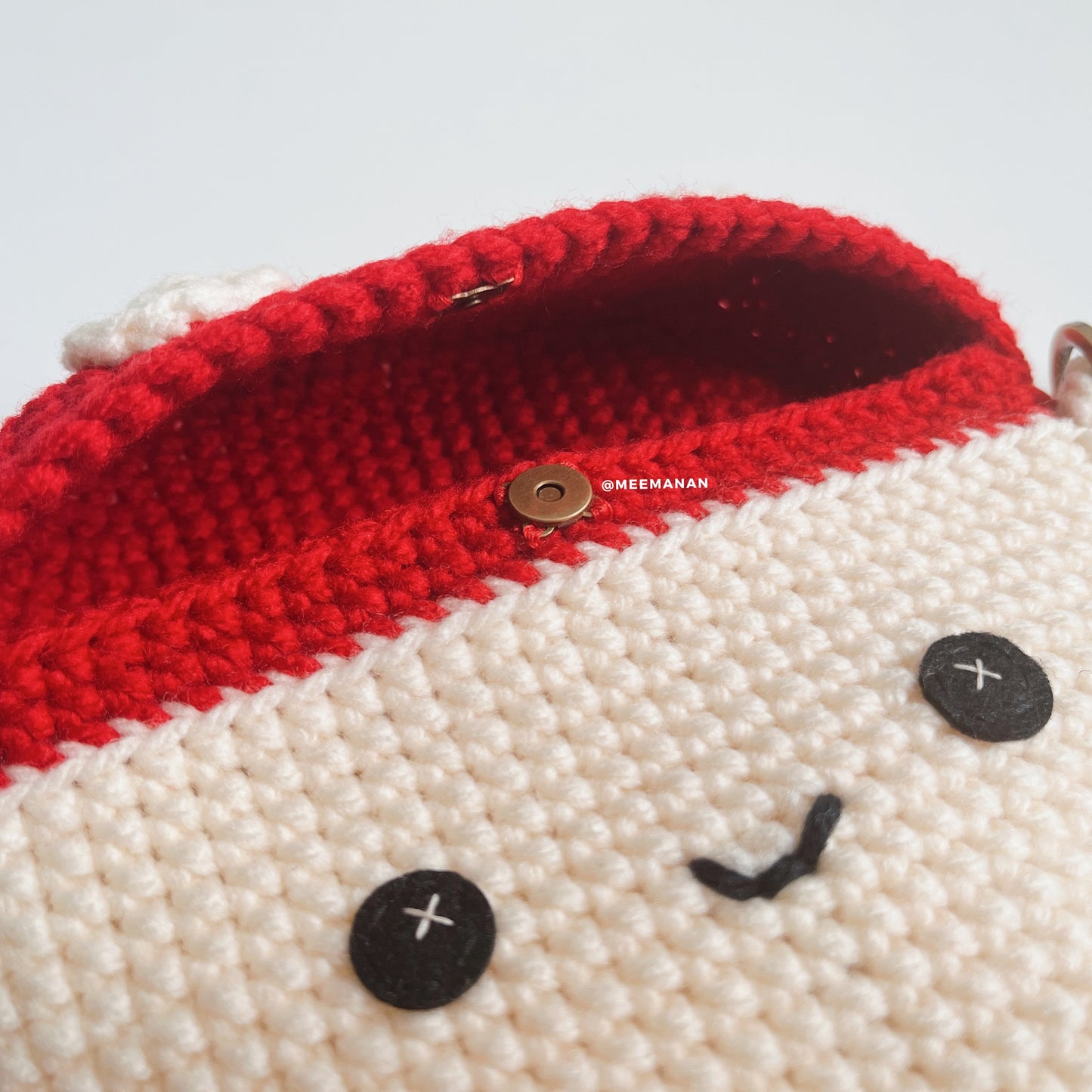 MADE TO ORDER / Crochet Fuji Instax Case - Mushroom