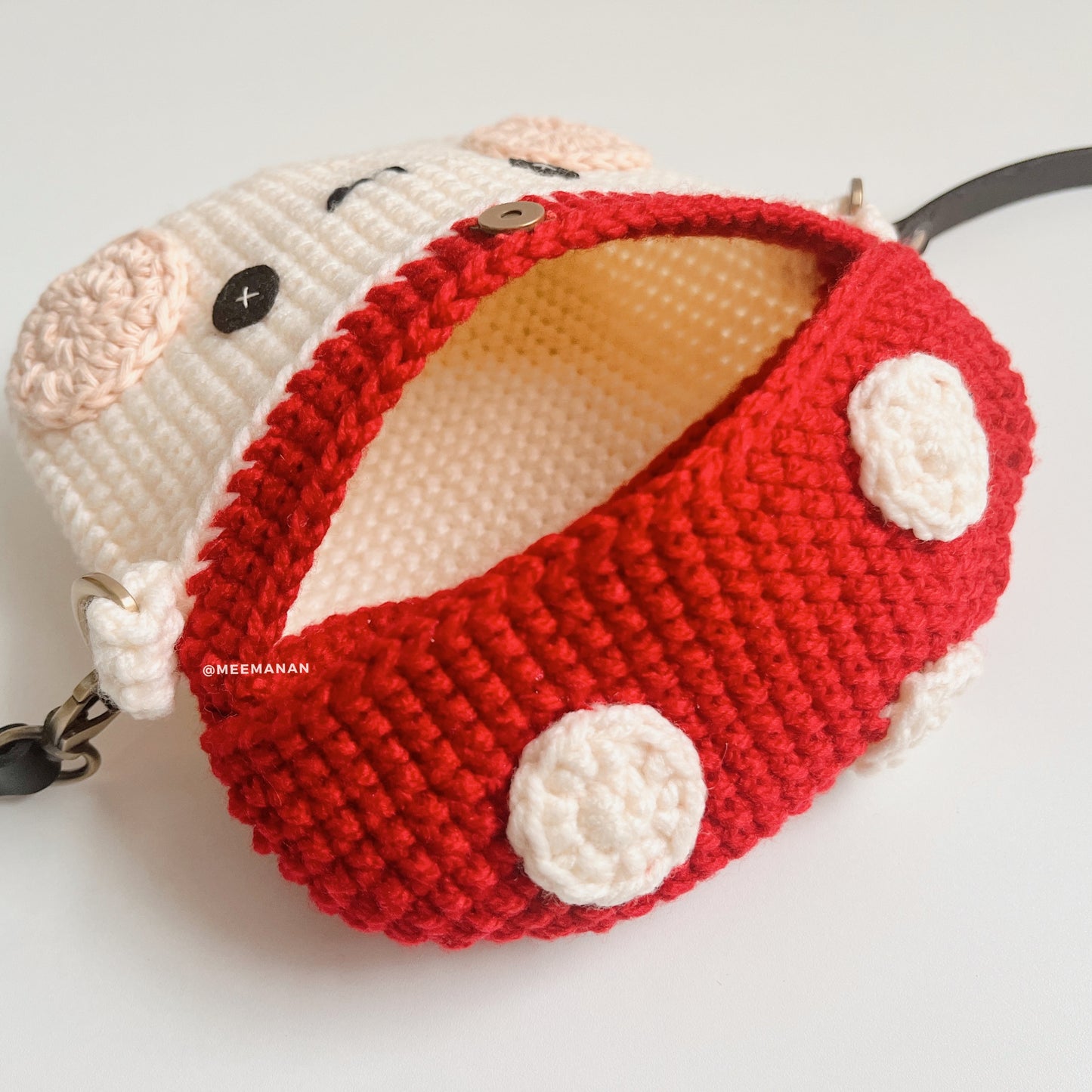 MADE TO ORDER / Crochet Fuji Instax Case - Mushroom
