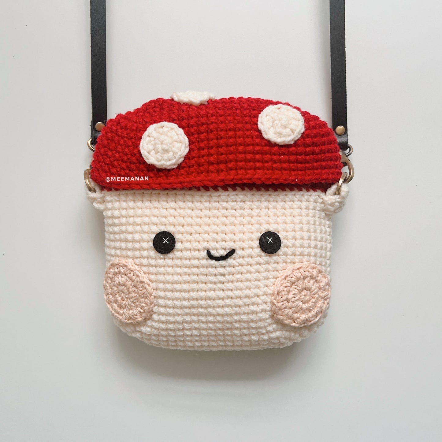 MADE TO ORDER / Crochet Fuji Instax Case - Mushroom