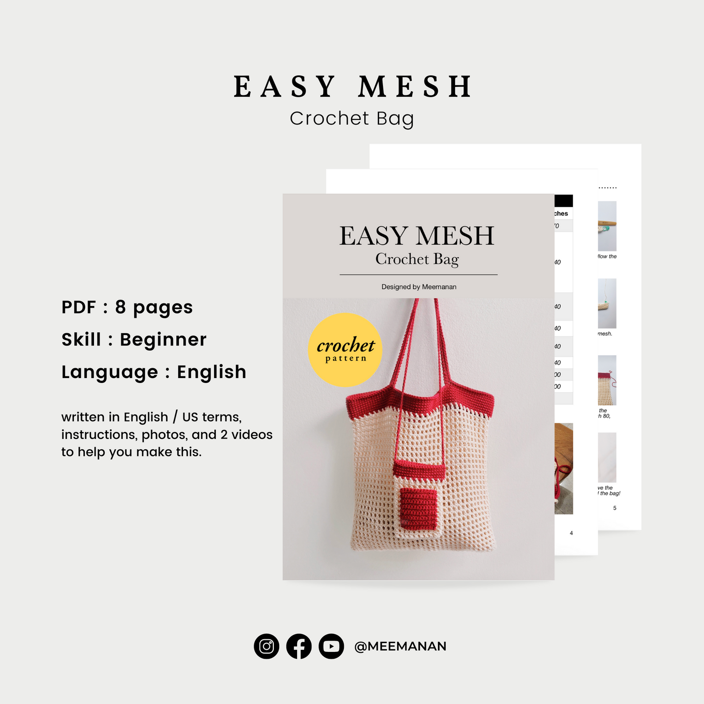 VIDEO + Pattern Easy Mesh Bag