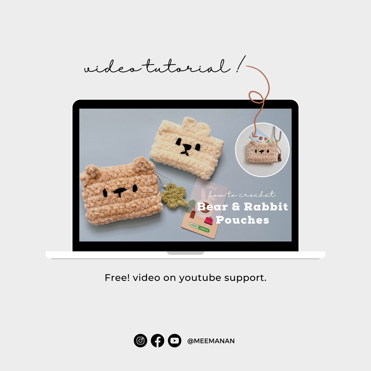 YOUTUBE + Pattern Animal Pouch