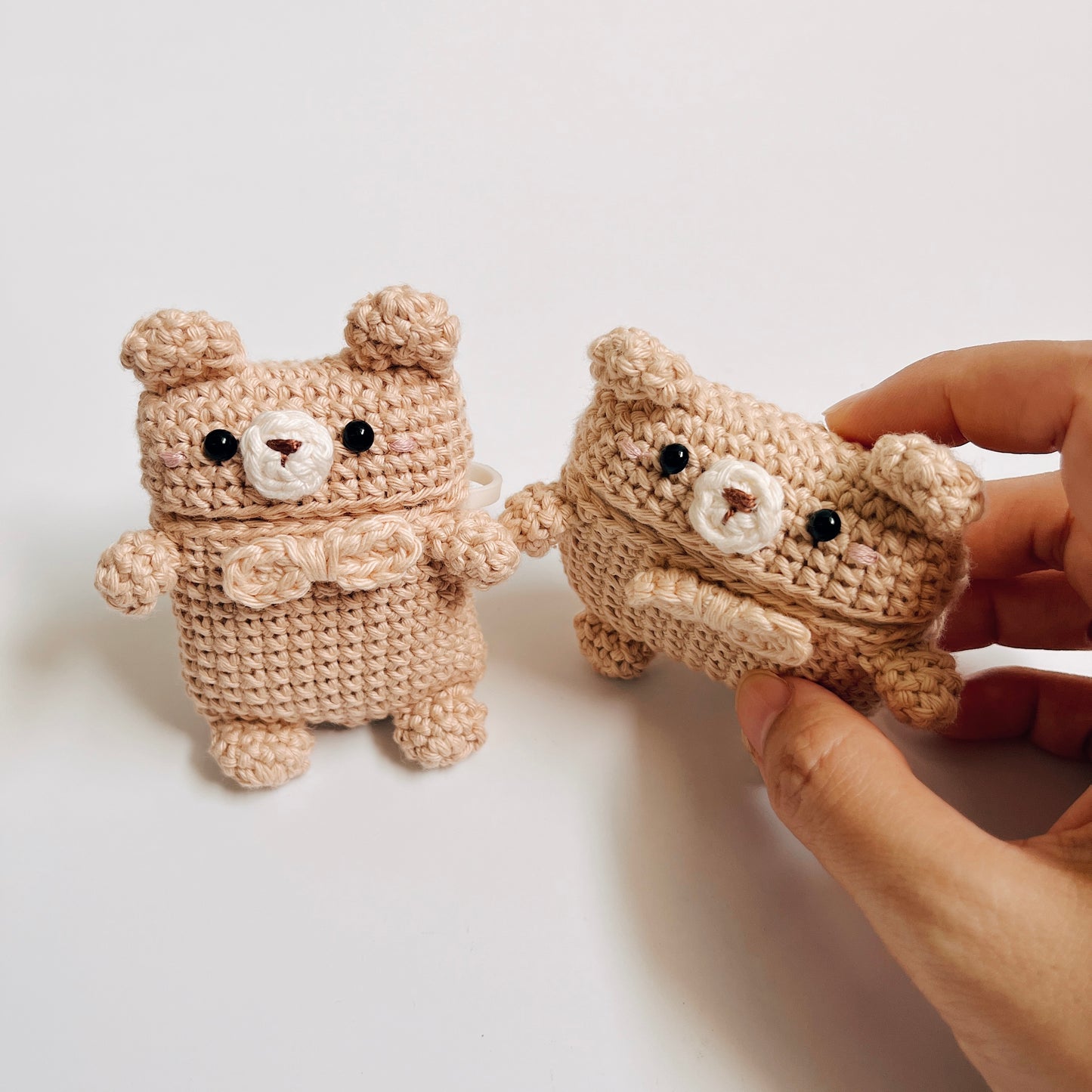 Pattern Airpods Crochet with Silicone Case | Bear & Rabbit
