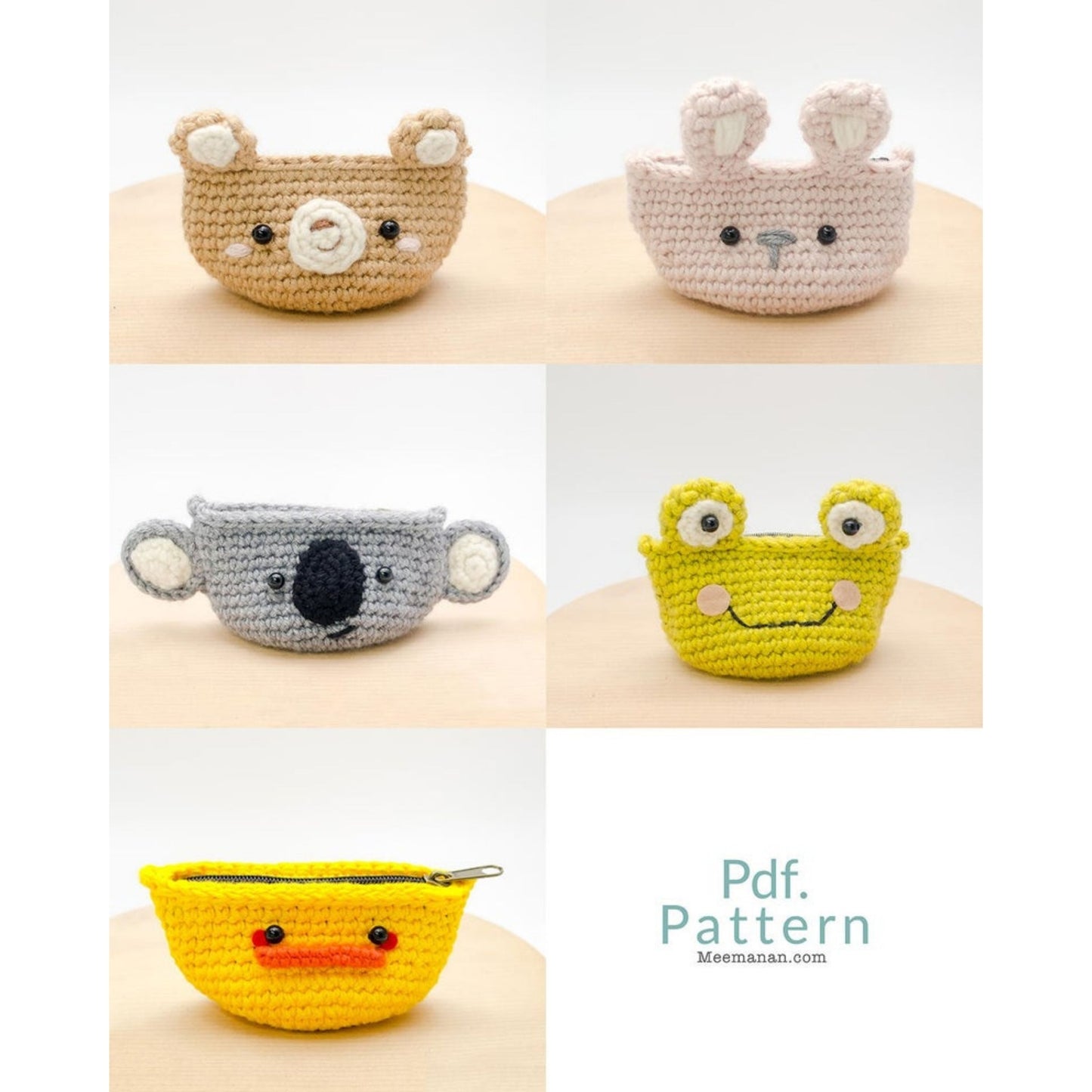 Pattern Crochet Animals Coin Purse
