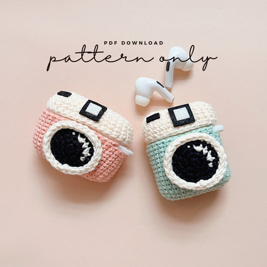 Pattern Airpods Crochet with Silicone Case | Camera