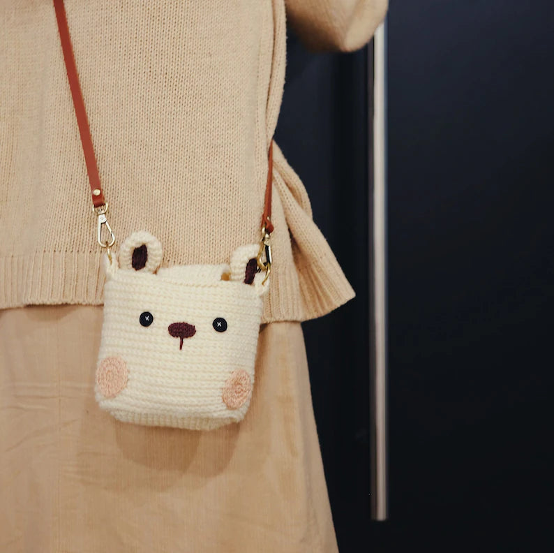 MADE TO ORDER / Crochet Fuji Instax Case - Rabbit