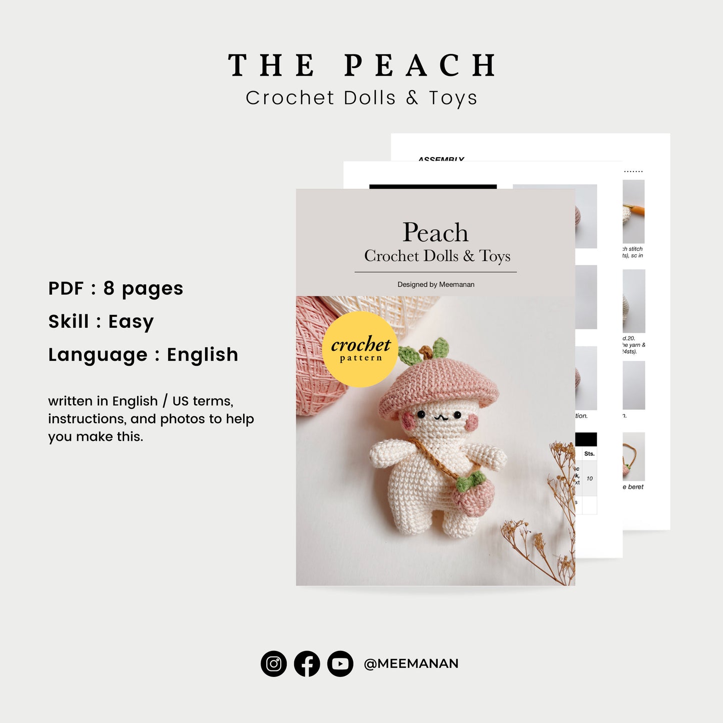 Pattern Peach Doll