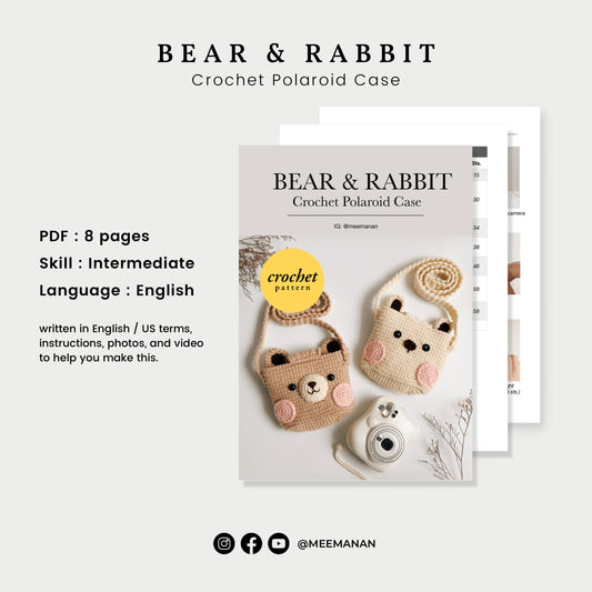 Pattern Fuji Instax Case | Bear & Rabbit