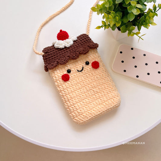 Cupcake & Pudding Crochet Phone Pouch