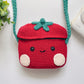 Red Tomato Crochet Bag - Handmade Crossbody Purse