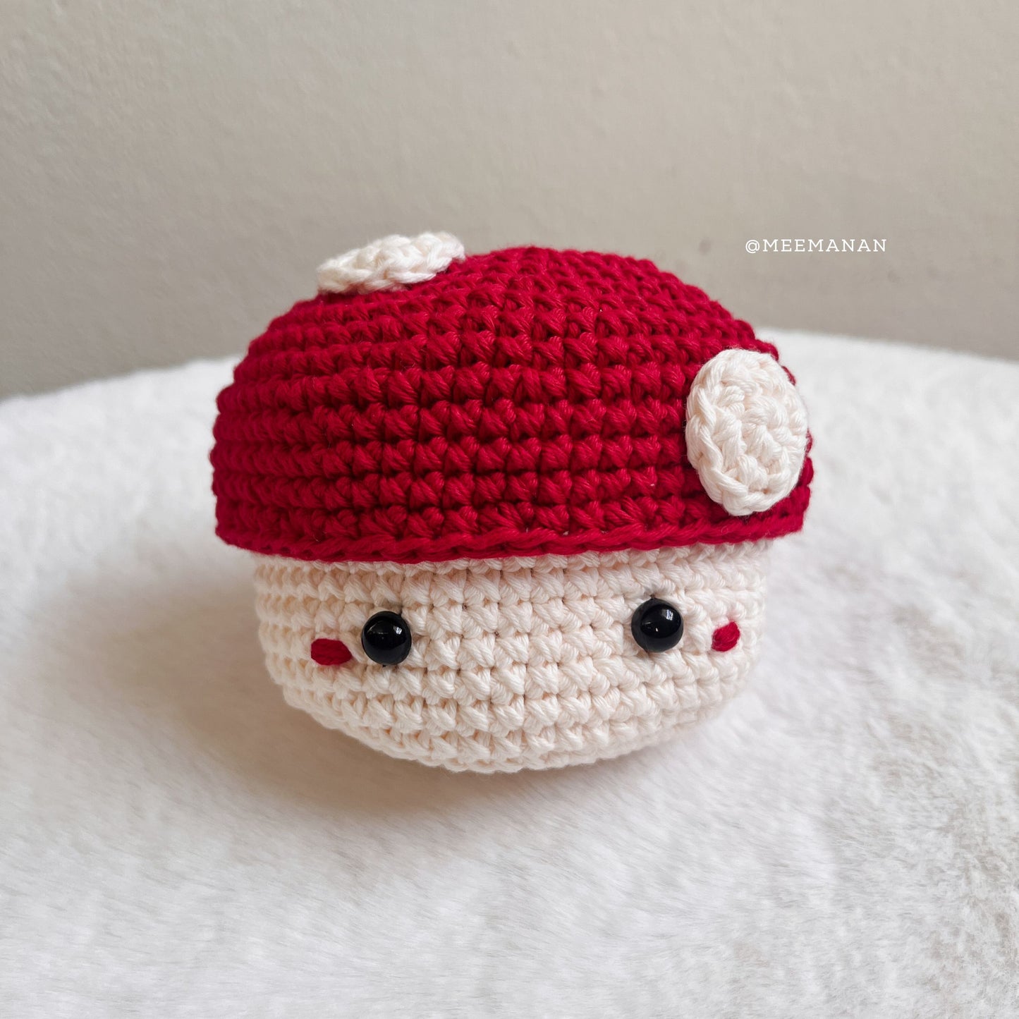 Mini Mushroom Crochet Basket