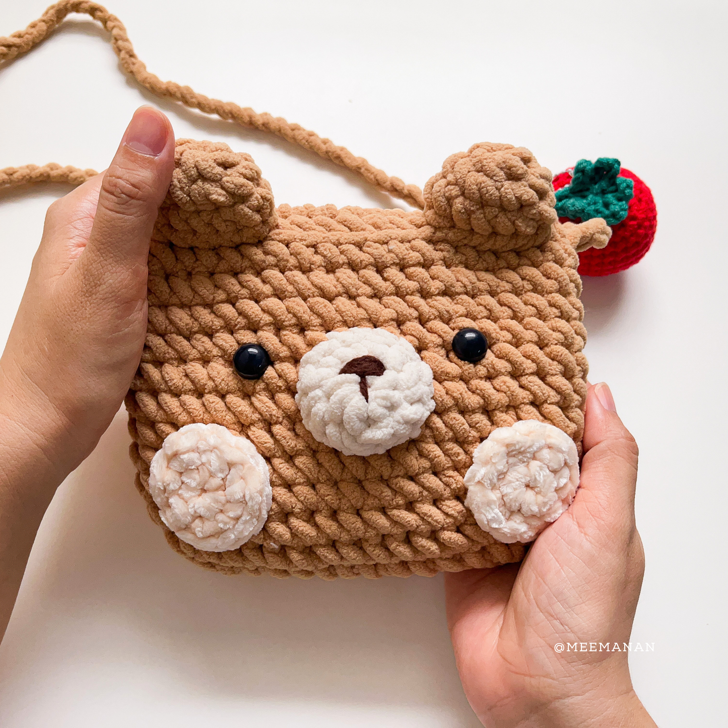 Bear Mini Bag with Tomato Charm