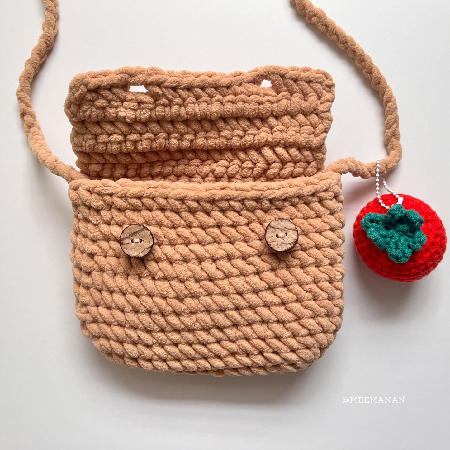 Bear Mini Bag with Tomato Charm