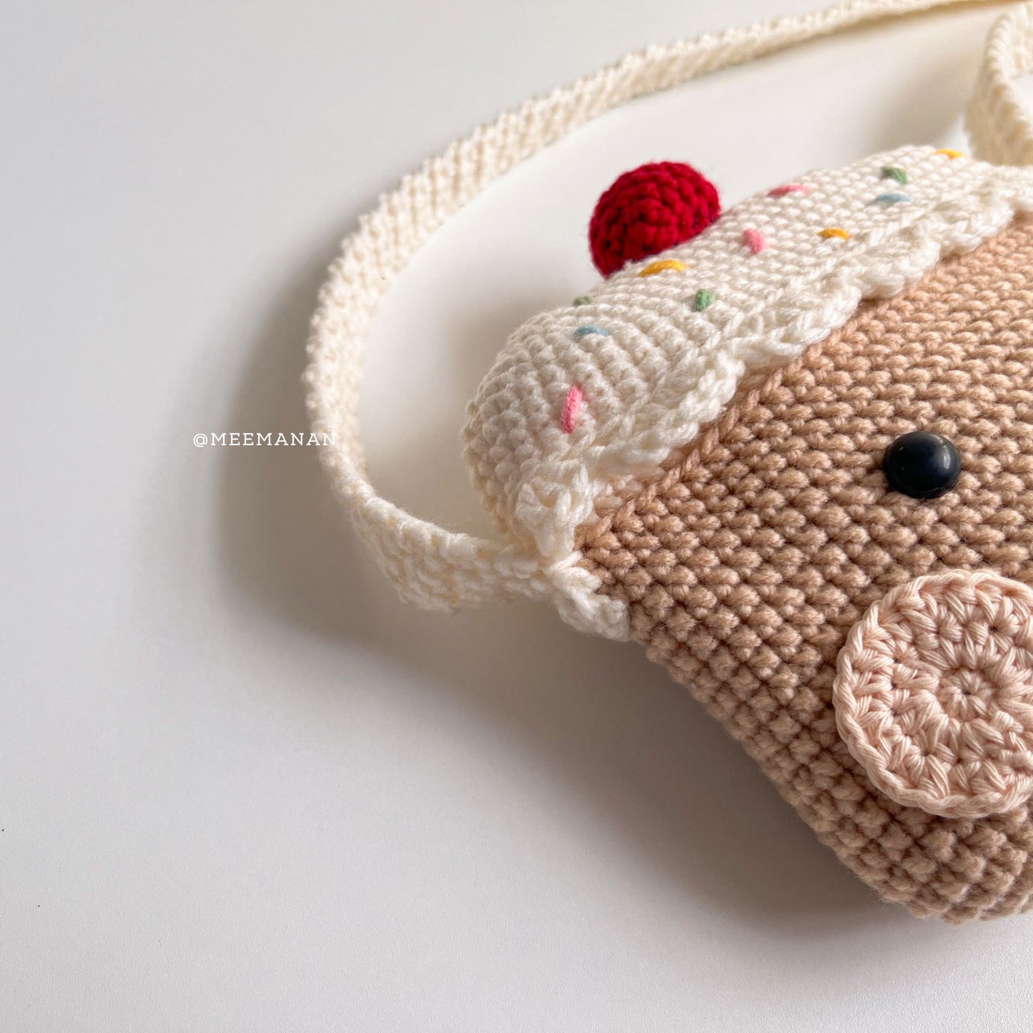 Cupcake Crochet Bag - Handmade Crossbody Purse