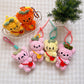 Sweet Gummy Friends Crochet Keychain