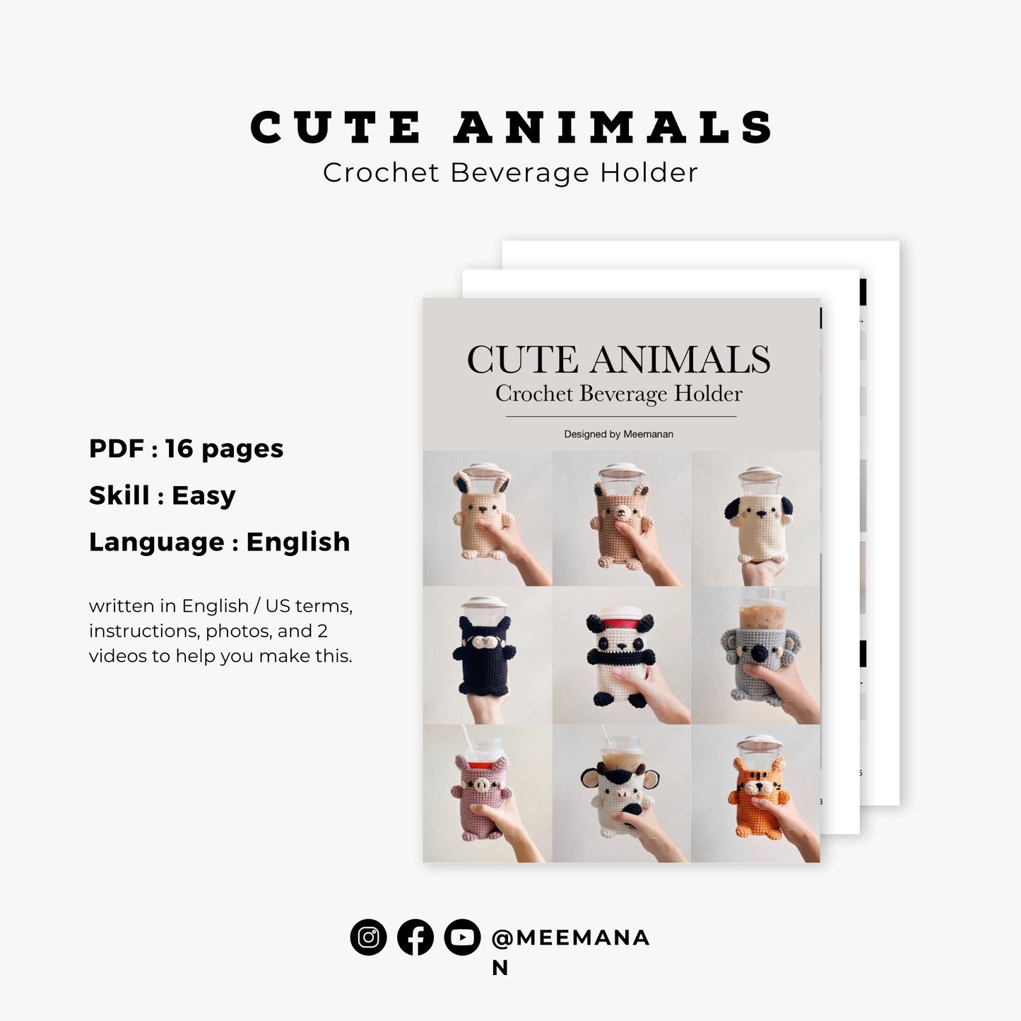 Pattern Eco Beverage | Cute Animals
