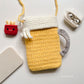 Beer Phone Pouch & Fries Keychain Crochet Pattern PDF