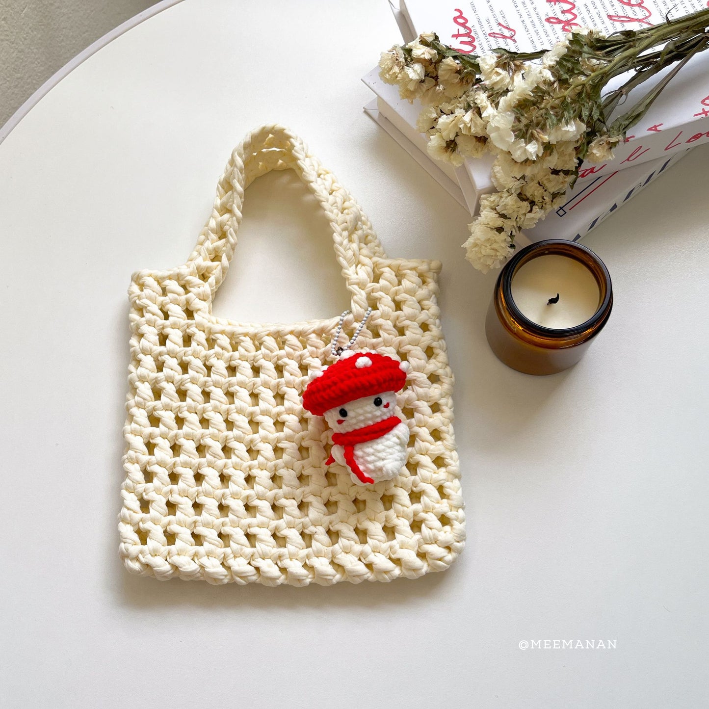 Mini Garden (Mushroom, Tulip, Apple, Tomato) Crochet Pattern PDF