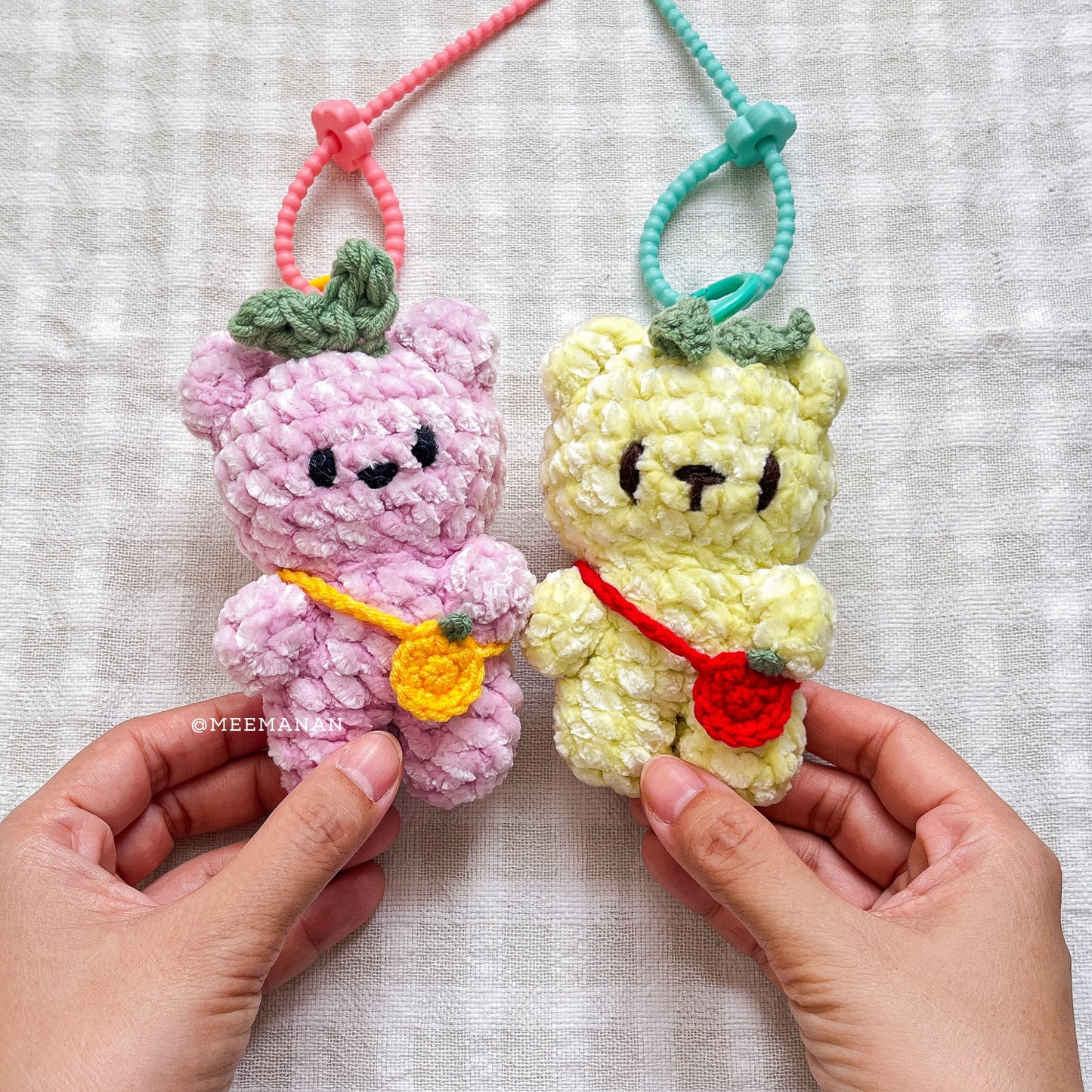 Sweet Gummy Friends Crochet Keychain