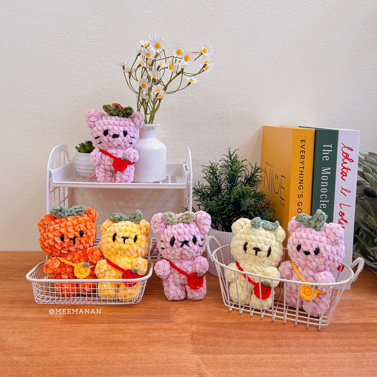 Sweet Gummy Friends Crochet Keychain