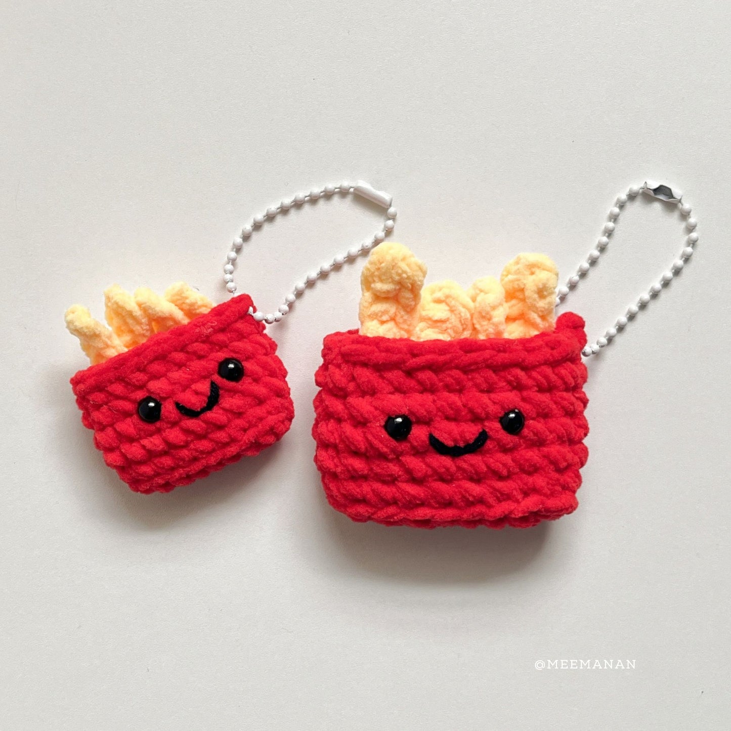 Beer Phone Pouch & Fries Keychain Crochet Pattern PDF