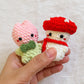 Mini Garden (Mushroom, Tulip, Apple, Tomato) Crochet Pattern PDF