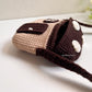 Brown Mushroom Home Crochet Bag - Handmade Crossbody Purse