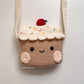 Cupcake Crochet Bag - Handmade Crossbody Purse